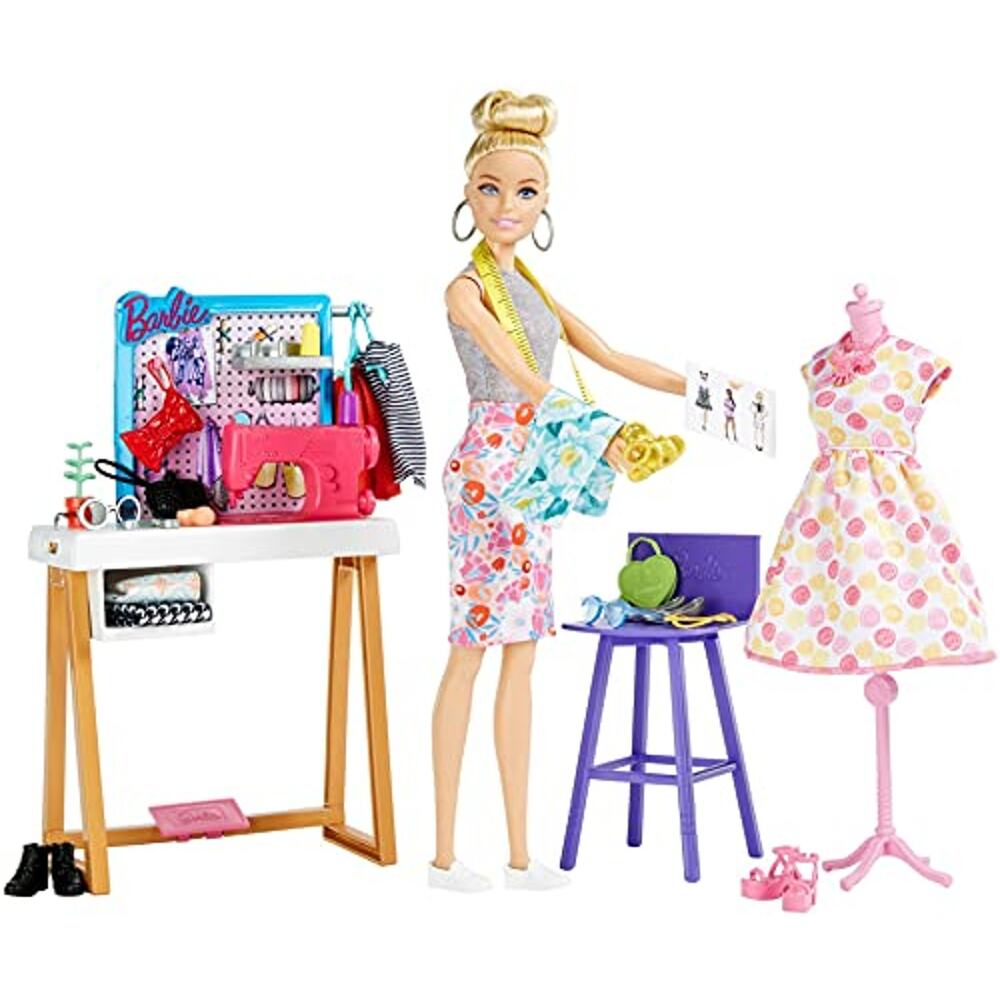 Mattel 2021 SIOC Fashion Designer Barbie Doll & Studio  NWT